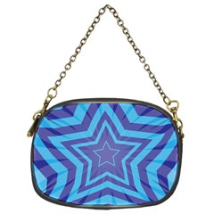 Abstract Starburst Blue Star Chain Purses (two Sides)  by Amaryn4rt