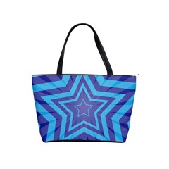 Abstract Starburst Blue Star Shoulder Handbags