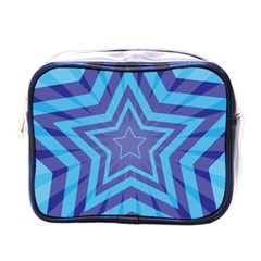 Abstract Starburst Blue Star Mini Toiletries Bags by Amaryn4rt