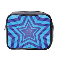 Abstract Starburst Blue Star Mini Toiletries Bag 2-side by Amaryn4rt