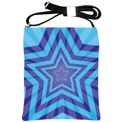 Abstract Starburst Blue Star Shoulder Sling Bags by Amaryn4rt