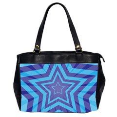 Abstract Starburst Blue Star Office Handbags (2 Sides) 