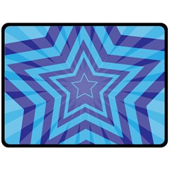 Abstract Starburst Blue Star Fleece Blanket (large) 