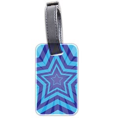 Abstract Starburst Blue Star Luggage Tags (two Sides)