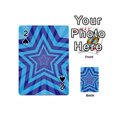 Abstract Starburst Blue Star Playing Cards 54 (mini) 