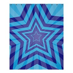 Abstract Starburst Blue Star Shower Curtain 60  X 72  (medium)  by Amaryn4rt