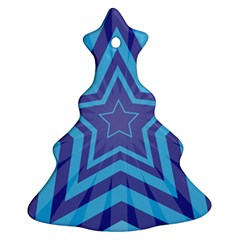 Abstract Starburst Blue Star Ornament (christmas Tree) 