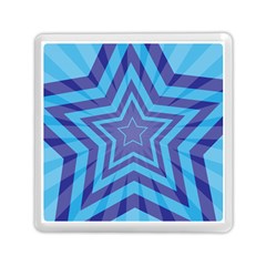 Abstract Starburst Blue Star Memory Card Reader (square)  by Amaryn4rt