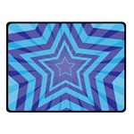 Abstract Starburst Blue Star Double Sided Fleece Blanket (Small)  45 x34  Blanket Front