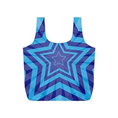 Abstract Starburst Blue Star Full Print Recycle Bags (s) 