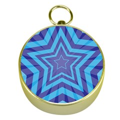 Abstract Starburst Blue Star Gold Compasses