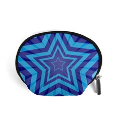 Abstract Starburst Blue Star Accessory Pouches (small)  by Amaryn4rt