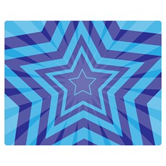 Abstract Starburst Blue Star Double Sided Flano Blanket (medium)  by Amaryn4rt