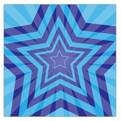 Abstract Starburst Blue Star Large Satin Scarf (square)