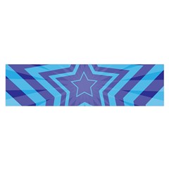 Abstract Starburst Blue Star Satin Scarf (oblong) by Amaryn4rt