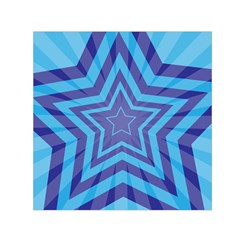 Abstract Starburst Blue Star Small Satin Scarf (square) by Amaryn4rt