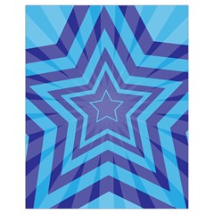 Abstract Starburst Blue Star Drawstring Bag (small)