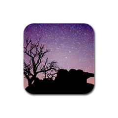 Arches National Park Night Rubber Square Coaster (4 Pack) 