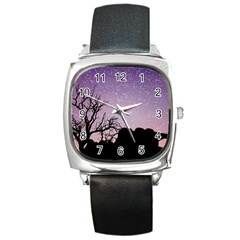 Arches National Park Night Square Metal Watch