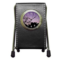 Arches National Park Night Pen Holder Desk Clocks by Amaryn4rt