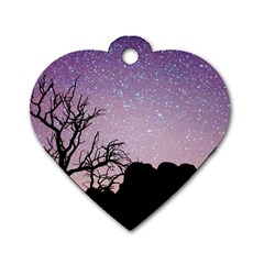 Arches National Park Night Dog Tag Heart (one Side)