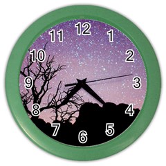 Arches National Park Night Color Wall Clocks by Amaryn4rt