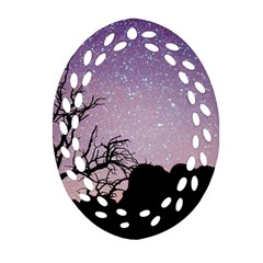 Arches National Park Night Ornament (oval Filigree) by Amaryn4rt