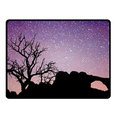 Arches National Park Night Double Sided Fleece Blanket (small)  by Amaryn4rt