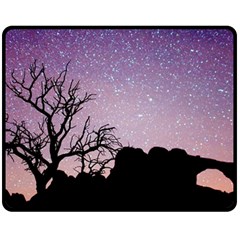 Arches National Park Night Double Sided Fleece Blanket (medium) 