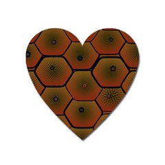 Art Psychedelic Pattern Heart Magnet