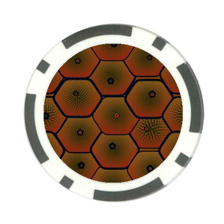 Art Psychedelic Pattern Poker Chip Card Guard