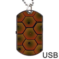 Art Psychedelic Pattern Dog Tag Usb Flash (one Side)