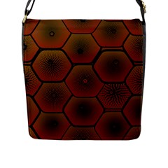 Art Psychedelic Pattern Flap Messenger Bag (l) 