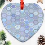 Bee Hive Background Ornament (Heart) Front