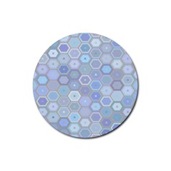 Bee Hive Background Rubber Coaster (round)  by Amaryn4rt