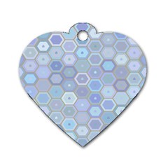 Bee Hive Background Dog Tag Heart (one Side)