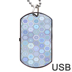 Bee Hive Background Dog Tag Usb Flash (two Sides) by Amaryn4rt