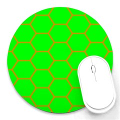 Bee Hive Texture Round Mousepads by Amaryn4rt