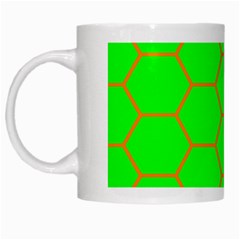 Bee Hive Texture White Mugs