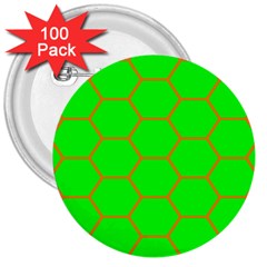 Bee Hive Texture 3  Buttons (100 Pack)  by Amaryn4rt