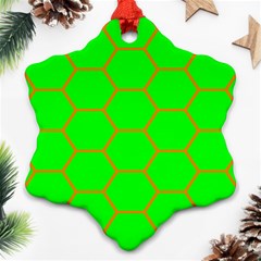 Bee Hive Texture Snowflake Ornament (two Sides) by Amaryn4rt