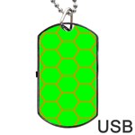 Bee Hive Texture Dog Tag USB Flash (One Side) Front