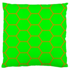 Bee Hive Texture Large Flano Cushion Case (one Side) by Amaryn4rt