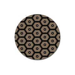 Black Bee Hive Texture Magnet 3  (round)