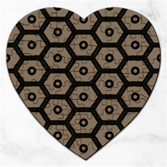 Black Bee Hive Texture Jigsaw Puzzle (heart)