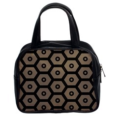 Black Bee Hive Texture Classic Handbags (2 Sides) by Amaryn4rt