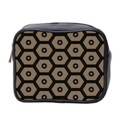 Black Bee Hive Texture Mini Toiletries Bag 2-side by Amaryn4rt