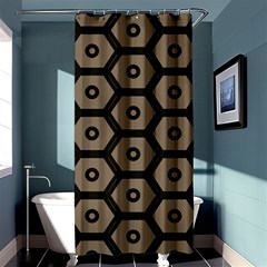 Black Bee Hive Texture Shower Curtain 36  X 72  (stall) 