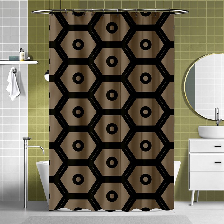 Black Bee Hive Texture Shower Curtain 48  x 72  (Small) 