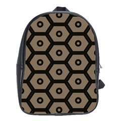 Black Bee Hive Texture School Bags (xl) 